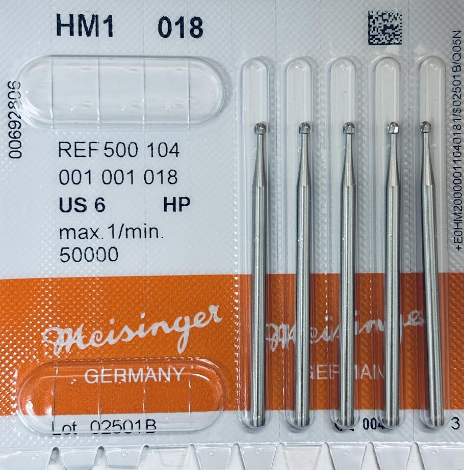 [Meisinger] HP Bur HM 1 - [MD] 1/4, 1/2, [MD] 1, [MD] 2, [MD] 3, [MD] 4, 5, ,6, 7, [MD] 8, [MD] 10 - 5/PK