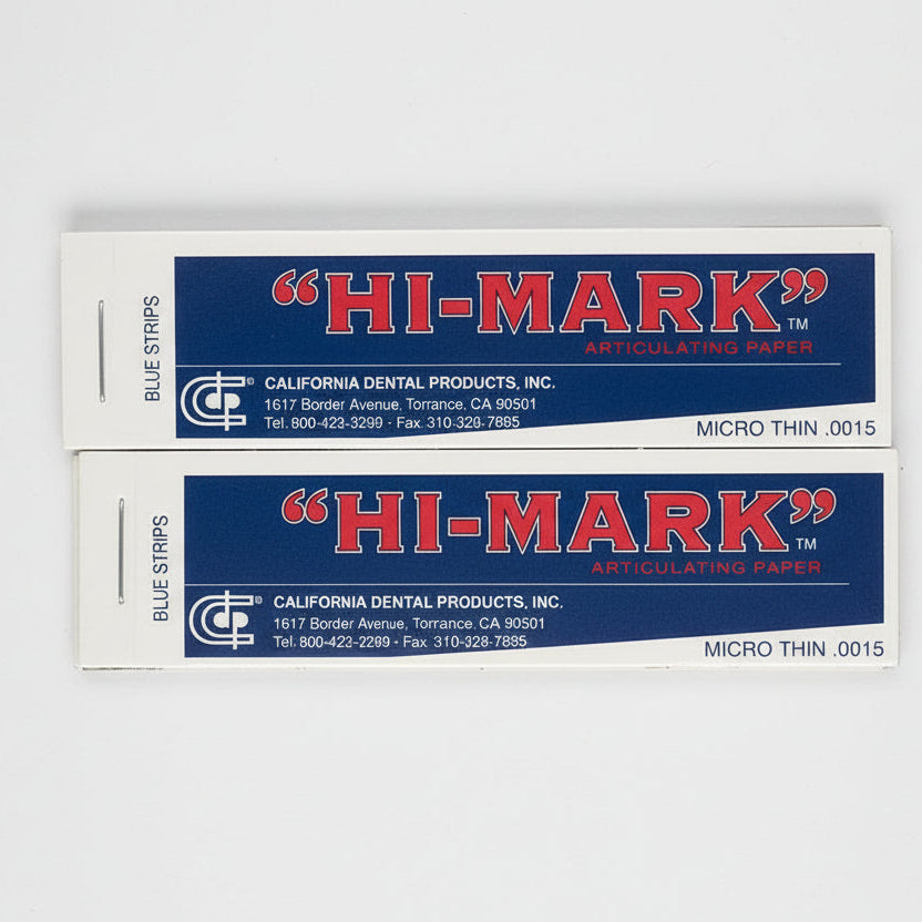 [California Dental Products] Articulating Paper Hi Mark Red/Blue Micro Thin .0015 (4 book/pk, 40 sheets/book)