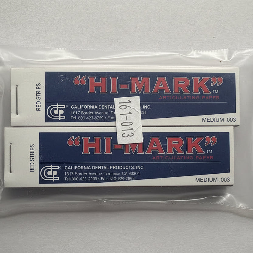 [California Dental Products] Articulating Paper Hi Mark Red Medium .003 (4 books/pk, 40 sheets/book)