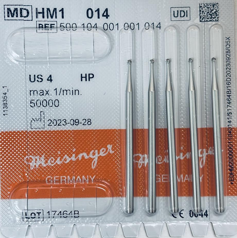 [Meisinger] HP Bur HM 1 - [MD] 1/4, 1/2, [MD] 1, [MD] 2, [MD] 3, [MD] 4, 5, ,6, 7, [MD] 8, [MD] 10 - 5/PK