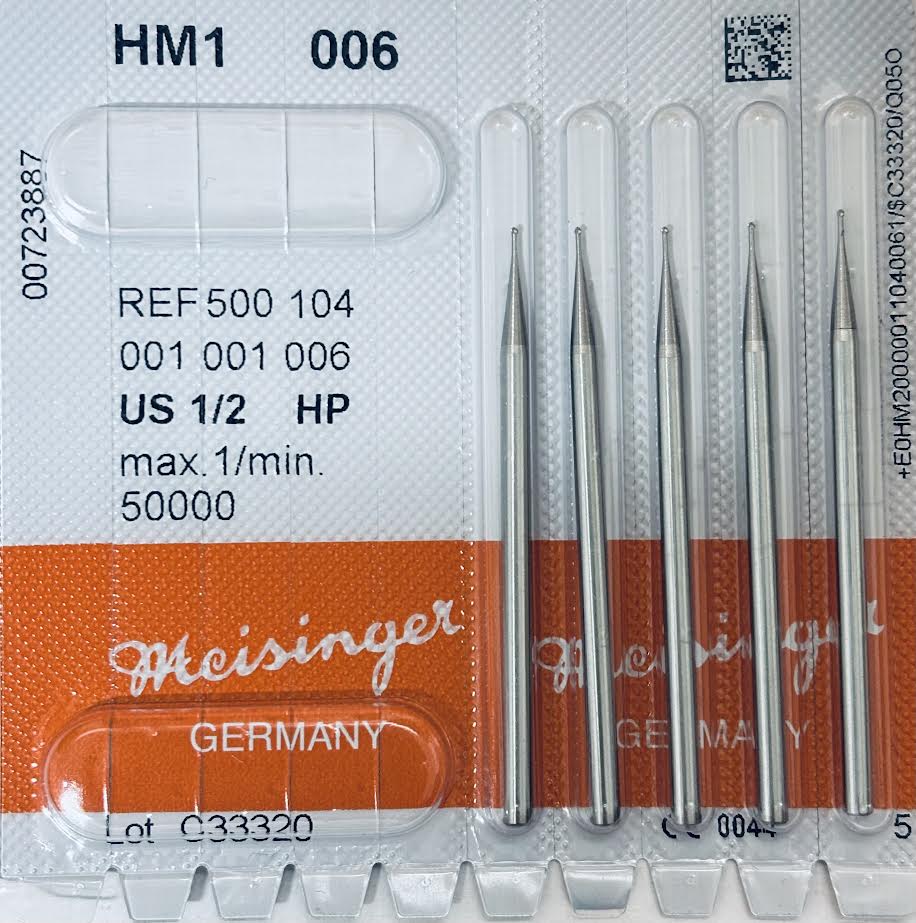 [Meisinger] HP Bur HM 1 - [MD] 1/4, 1/2, [MD] 1, [MD] 2, [MD] 3, [MD] 4, 5, ,6, 7, [MD] 8, [MD] 10 - 5/PK