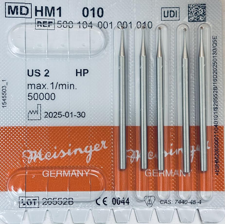 [Meisinger] HP Bur HM 1 - [MD] 1/4, 1/2, [MD] 1, [MD] 2, [MD] 3, [MD] 4, 5, ,6, 7, [MD] 8, [MD] 10 - 5/PK