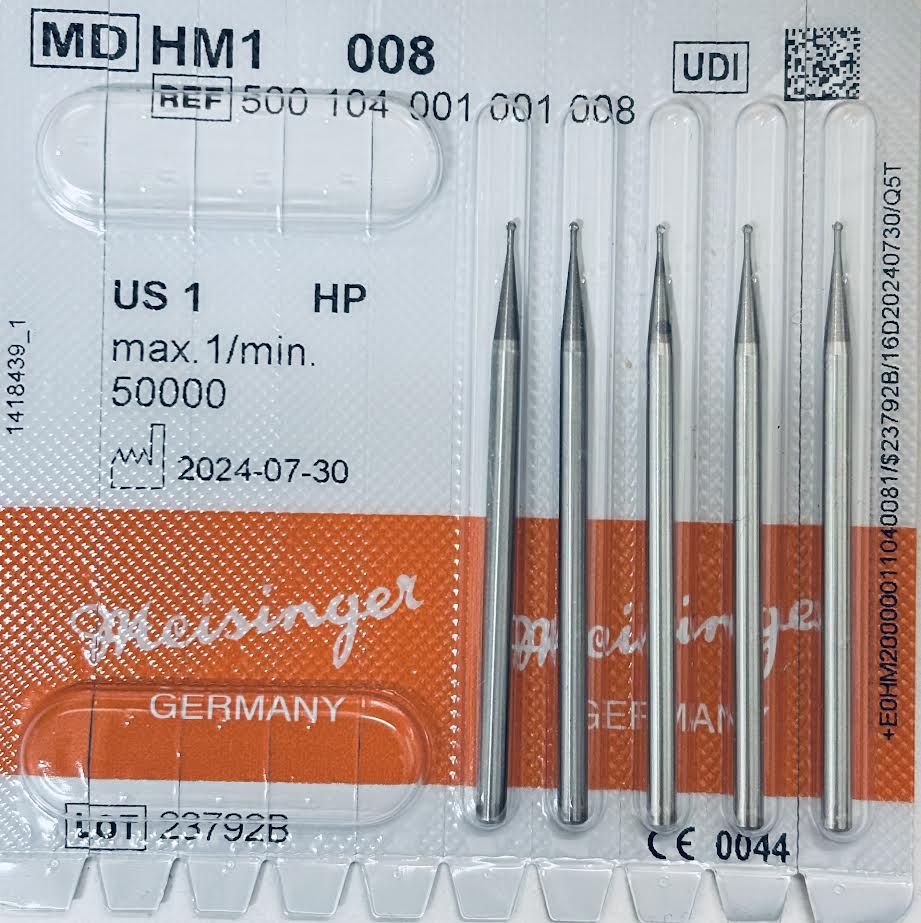 [Meisinger] HP Bur HM 1 - [MD] 1/4, 1/2, [MD] 1, [MD] 2, [MD] 3, [MD] 4, 5, ,6, 7, [MD] 8, [MD] 10 - 5/PK