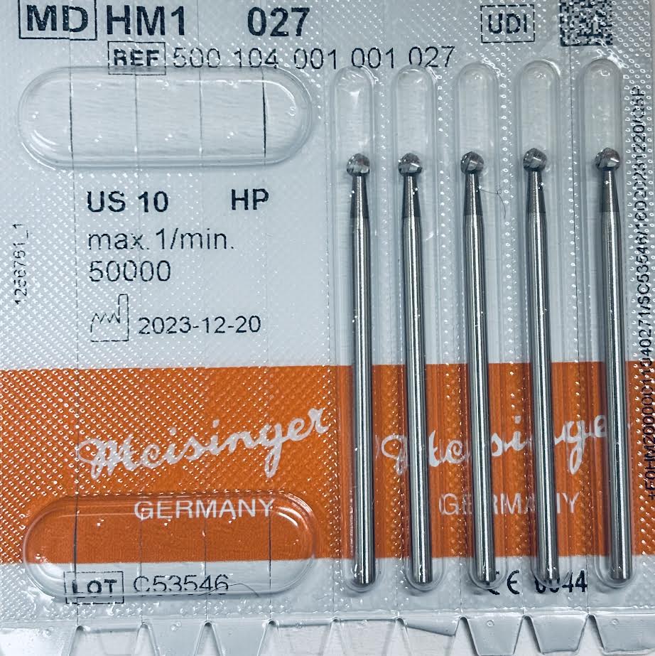 [Meisinger] HP Bur HM 1 - [MD] 1/4, 1/2, [MD] 1, [MD] 2, [MD] 3, [MD] 4, 5, ,6, 7, [MD] 8, [MD] 10 - 5/PK