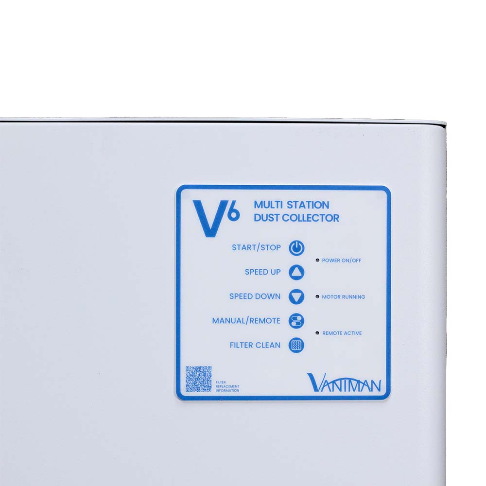 [Vaniman] V6 SE Multi-Station Dust Collector – 10281 (Dust Collectors Special Application) (Plate Size 2.5" - 4 Ports | 3" - 4 Ports | 4" - 2 Ports )