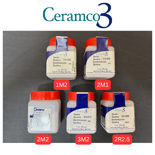 [Denstply Sirona] Ceramco 3 DENTIN (1M2, 2M1, 2M2, 3M2, 2R2.5) 1 oz.