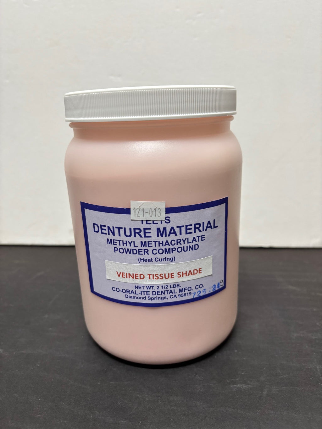 [CO-ORAL-ITE Dental TEETS] Heat Cure Long Veined R6, Vein Tissue Shade, Clear Powder 2.5lb, Liquid 16