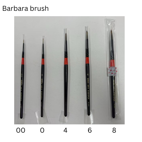 [Barbara] Porcelain brush #00, 0, 4, 6, 8