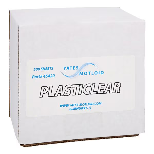 [YATES MOTLOID] Plasticlear Separating Film Plastic Sheets Box of 500 Sheets