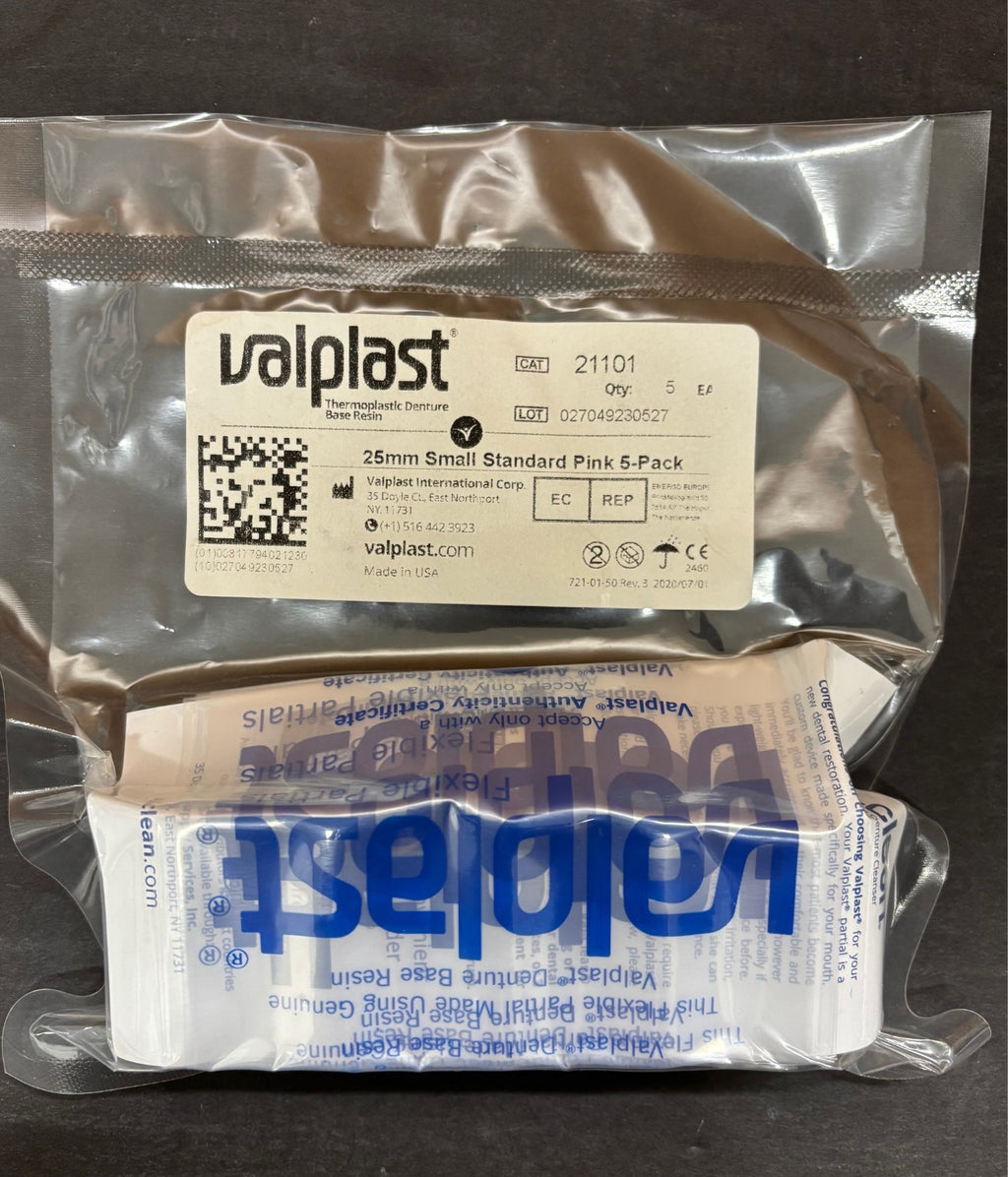 [ Valplast ] 25mm Small, Medium, Large Standard Pink 5-Pack
