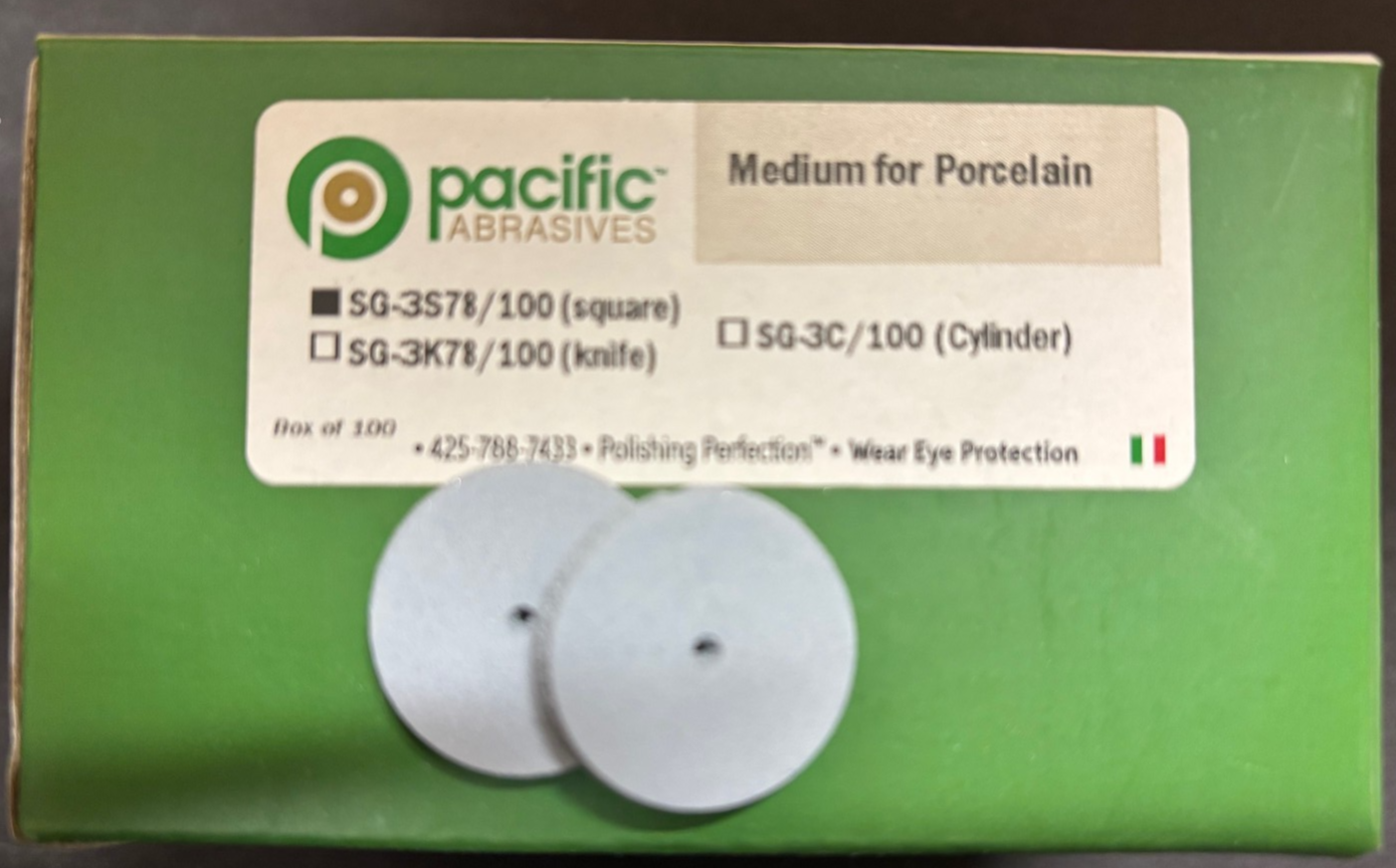 [Pacific Abrasives] Porcelain Polishers Silicone Carbide Light Blue and White