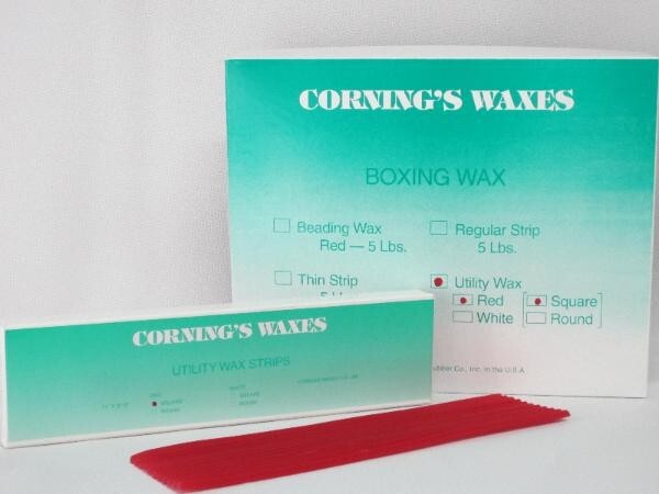 [Corning's Waxes] Utility Wax Strips ROUND 1LB (Red and white)