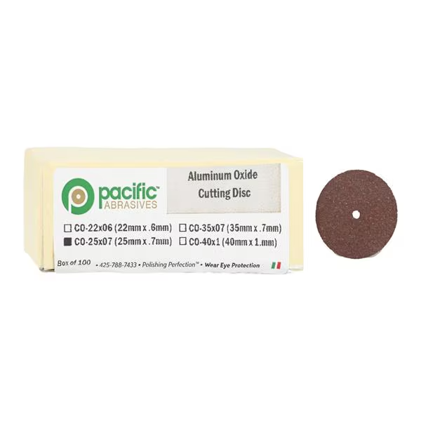 [Pacific Abrasives] Cut Off Discs Aluminum Oxide 25x0.7mm 35x0.7mm, 40x1mm 100/bx
