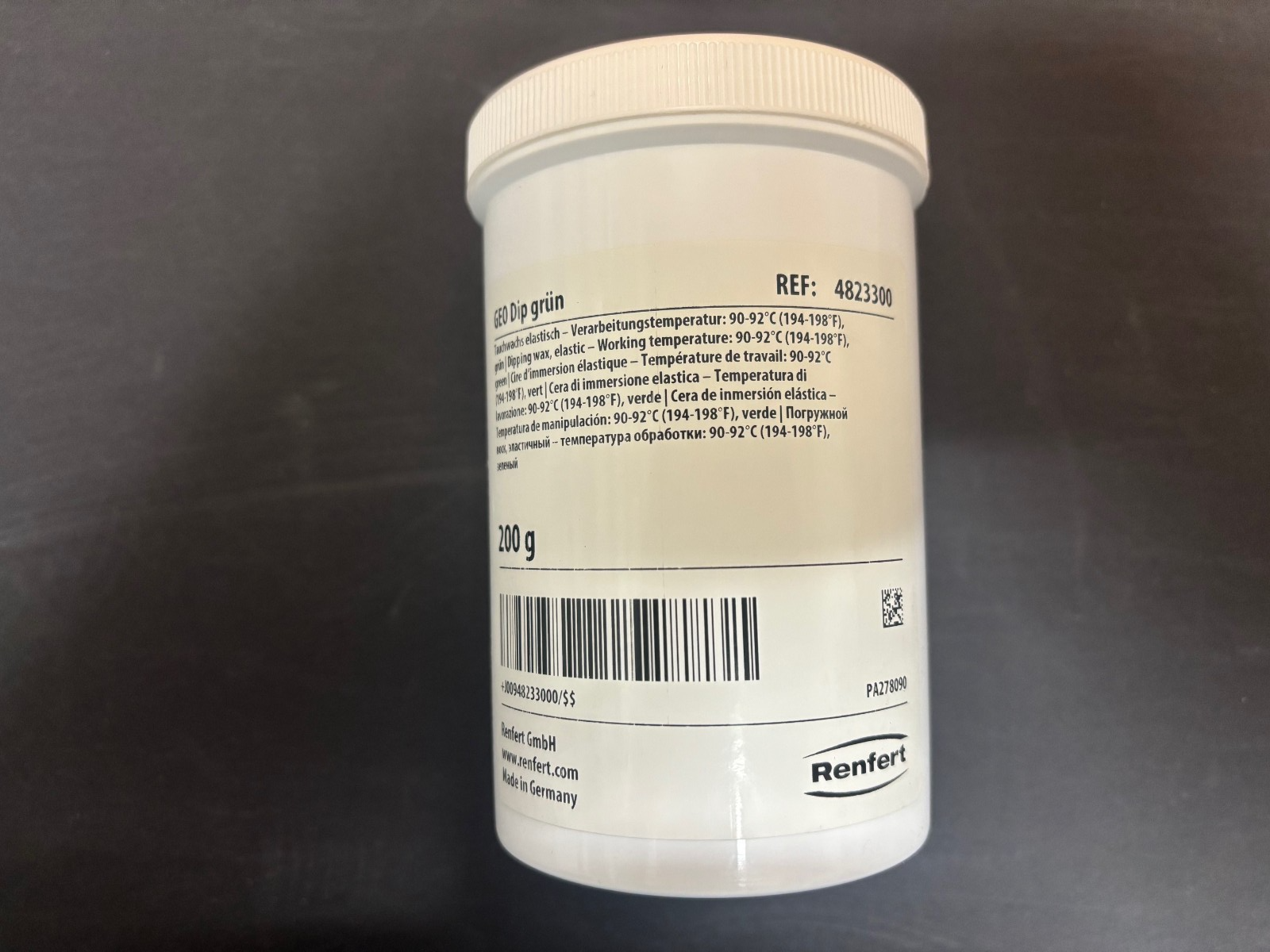 [RENFERT] GEO DIPPING WAX YELLOW, GREEN, ORANGE 200gm