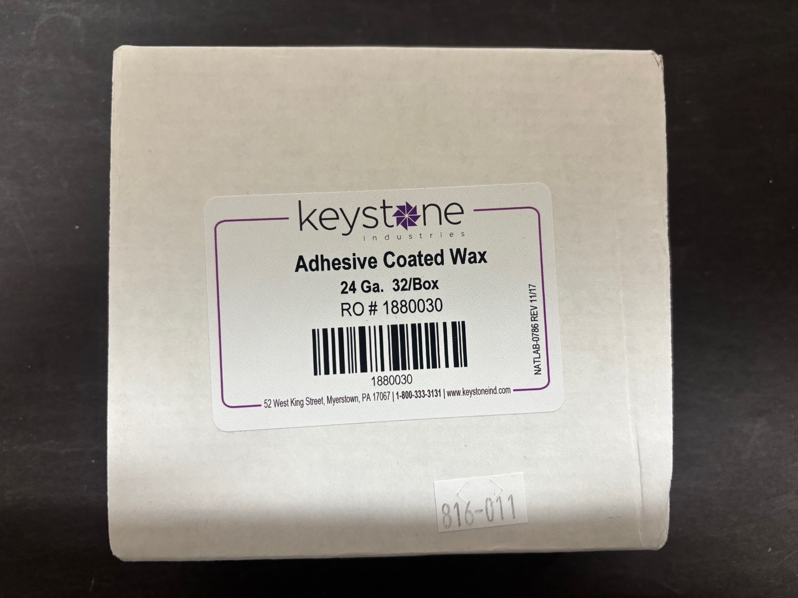 [Keystone] Adhesive Relief Wax  22 gauge,  24 gauge, 26 gauge BOX OF 32