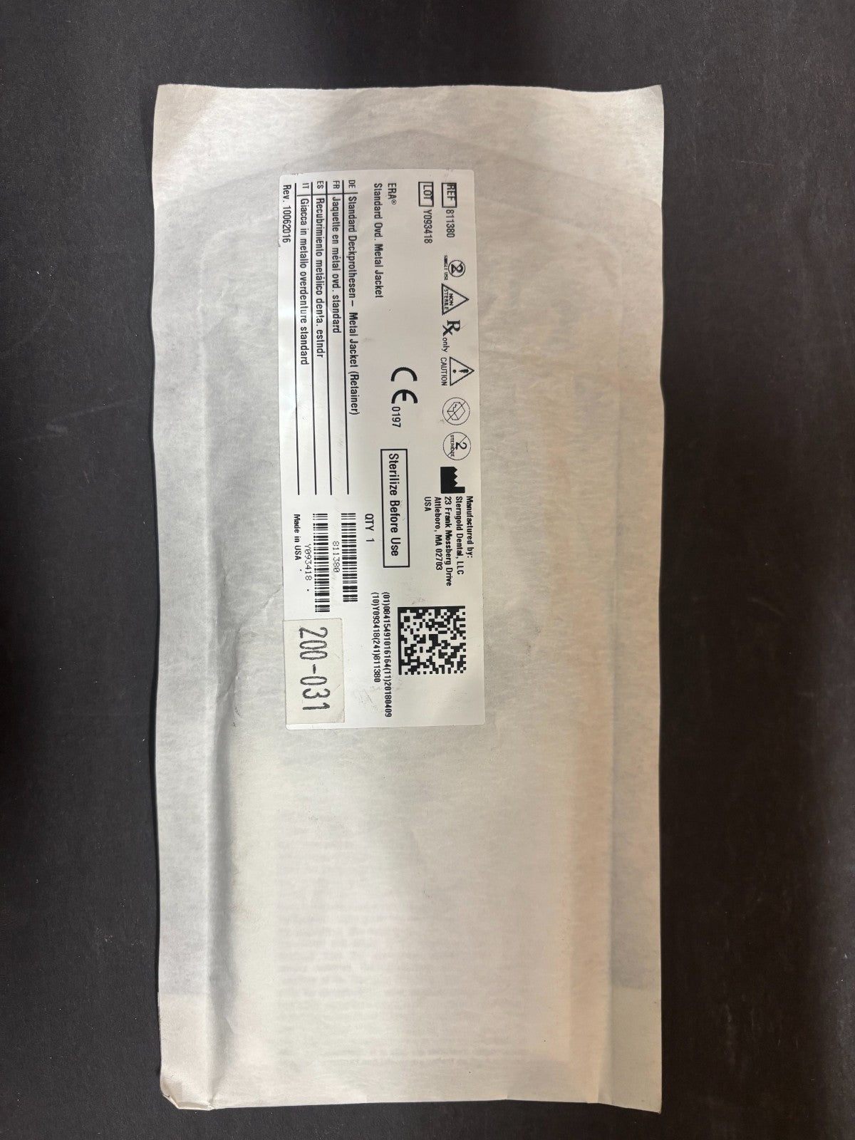 [Sterngold] ERA Metal Jacket Overdenture SKU 811380