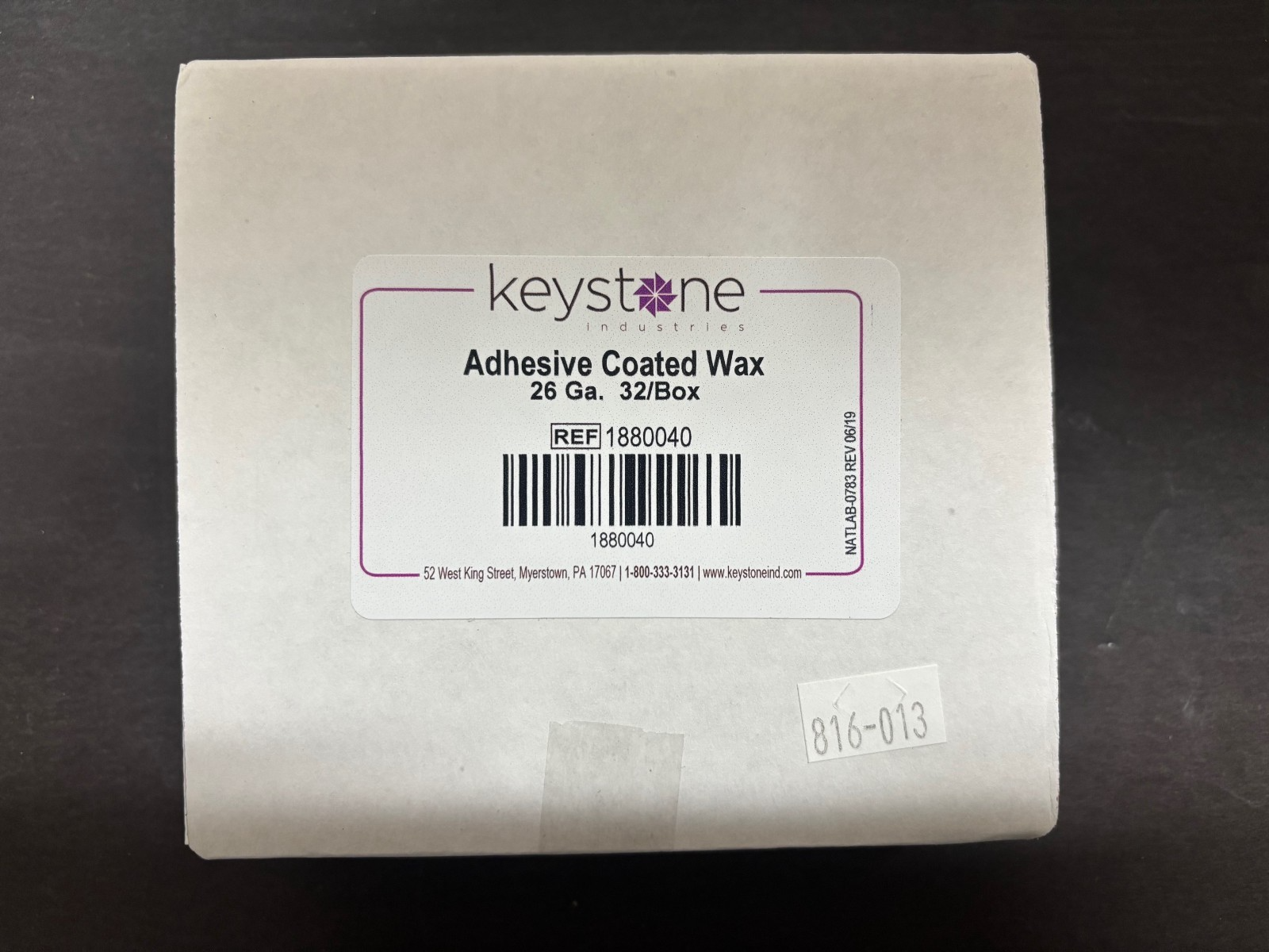 [Keystone] Adhesive Relief Wax  22 gauge,  24 gauge, 26 gauge BOX OF 32