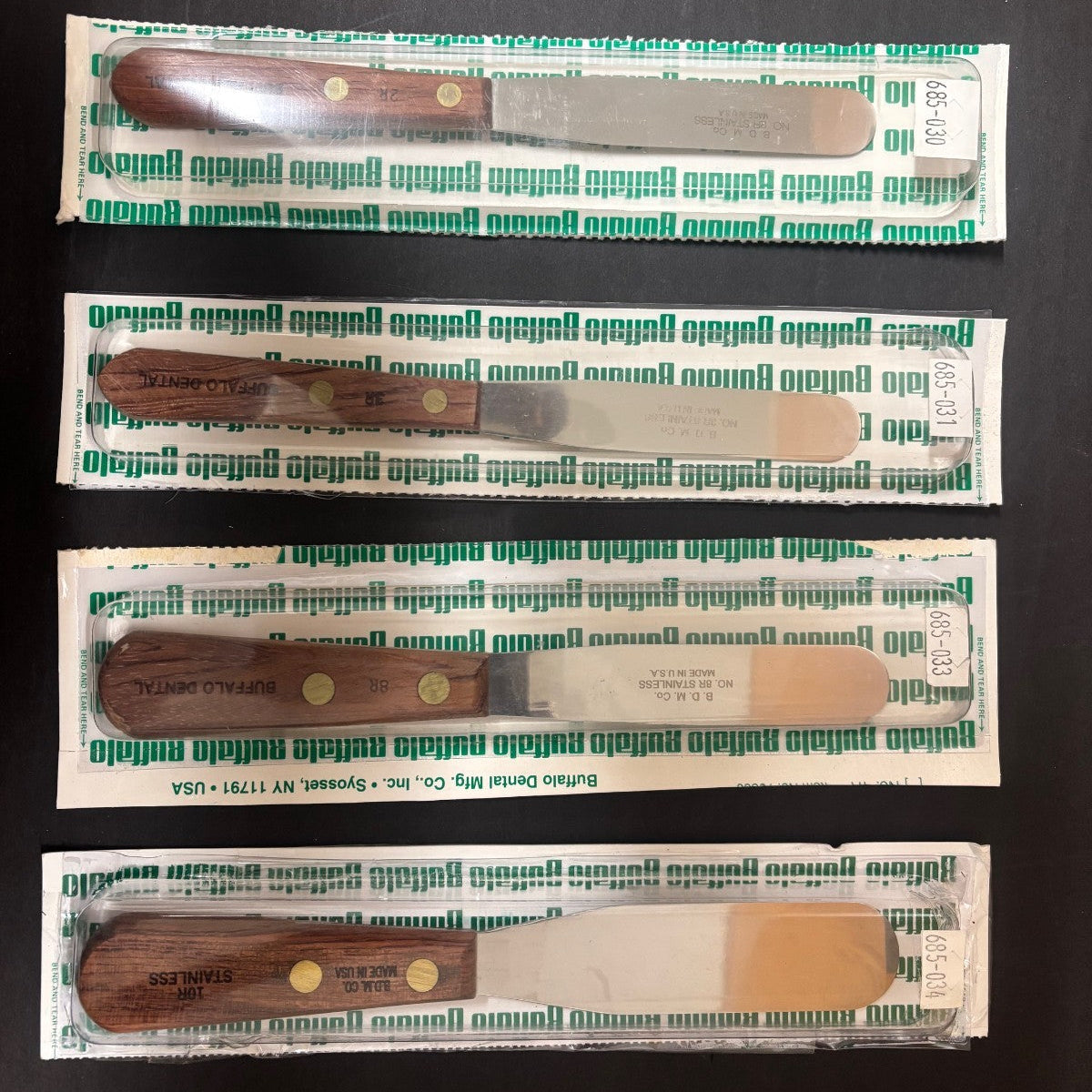 [Buffalo] Spatulas / Wood Handle 2R FLEXIBLE, 3R STIFF, 8R STIFF. 10R x-STIFF