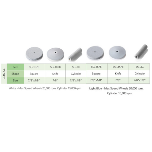 [Pacific Abrasives] Porcelain Polishers Silicone Carbide Light Blue and White
