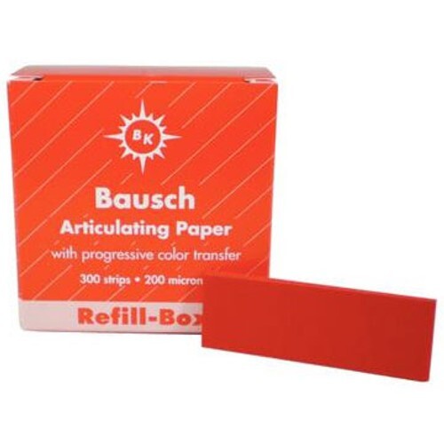 [Bausch] BK-02 Articulating Paper 200 Micron Red Strips 300pk