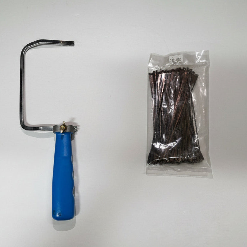 [DM] Saw Frame (off-set ) (DM) and Saw Blade 5" .007 BROWN / 100pcs (DM)