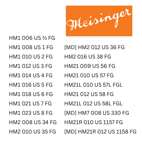 [Meisinger] HP Bur HM 21 - ( 56, 57, 58 ) - 5/PK