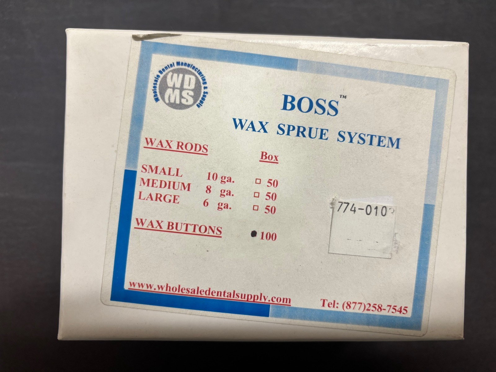 [WDMS] Boss WAX SPRUE BUTTON 100 pk
