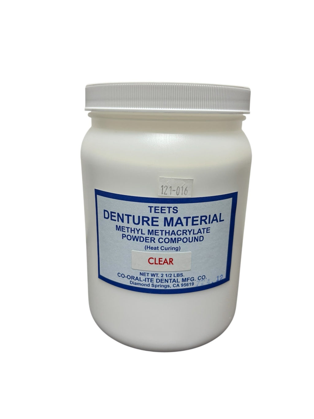 [CO-ORAL-ITE Dental TEETS] Heat Cure Long Veined R6, Vein Tissue Shade, Clear Powder 2.5lb, Liquid 16