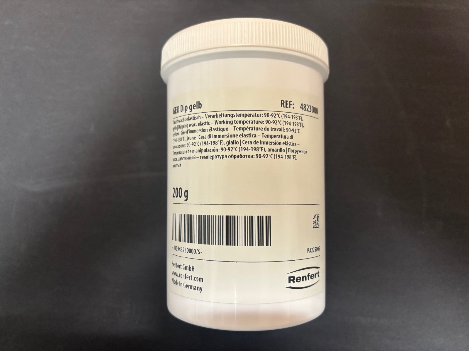 [RENFERT] GEO DIPPING WAX YELLOW, GREEN, ORANGE 200gm