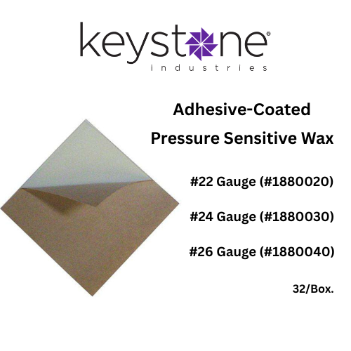 [Keystone] Adhesive-Coated Pressure Sensitive Wax (22, 24, 26 Ga.) 32/BOX