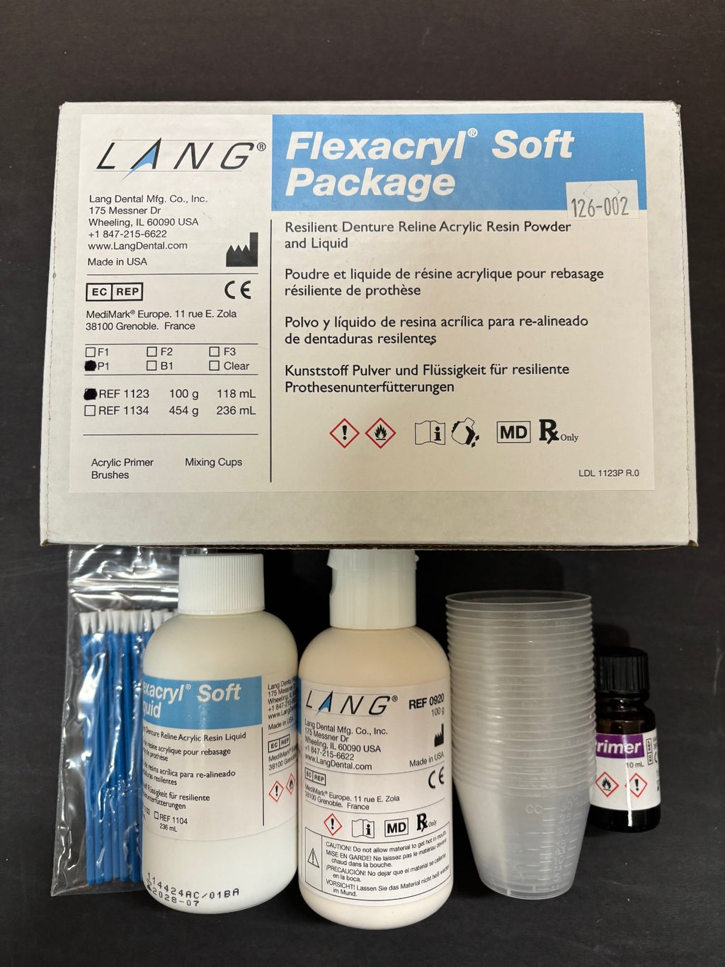 [ Lang ] Flexacry Soft Package ( Clear & P1 ) 100g set, Liquid only, Powder Only