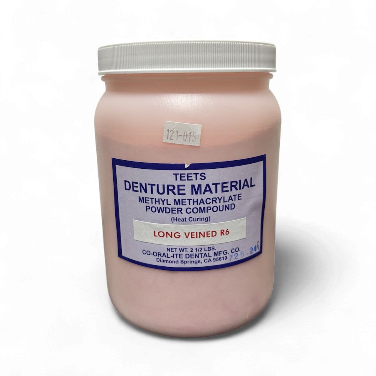 [CO-ORAL-ITE Dental TEETS] Heat Cure Long Veined R6, Vein Tissue Shade, Clear Powder 2.5lb, Liquid 16