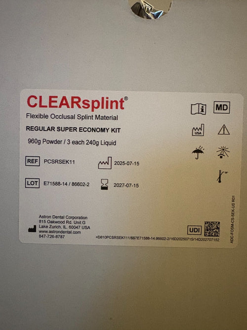 [Astron Dental] Clearsplint Regular Super Economy Kit (960g Powder, 720g Liquid)