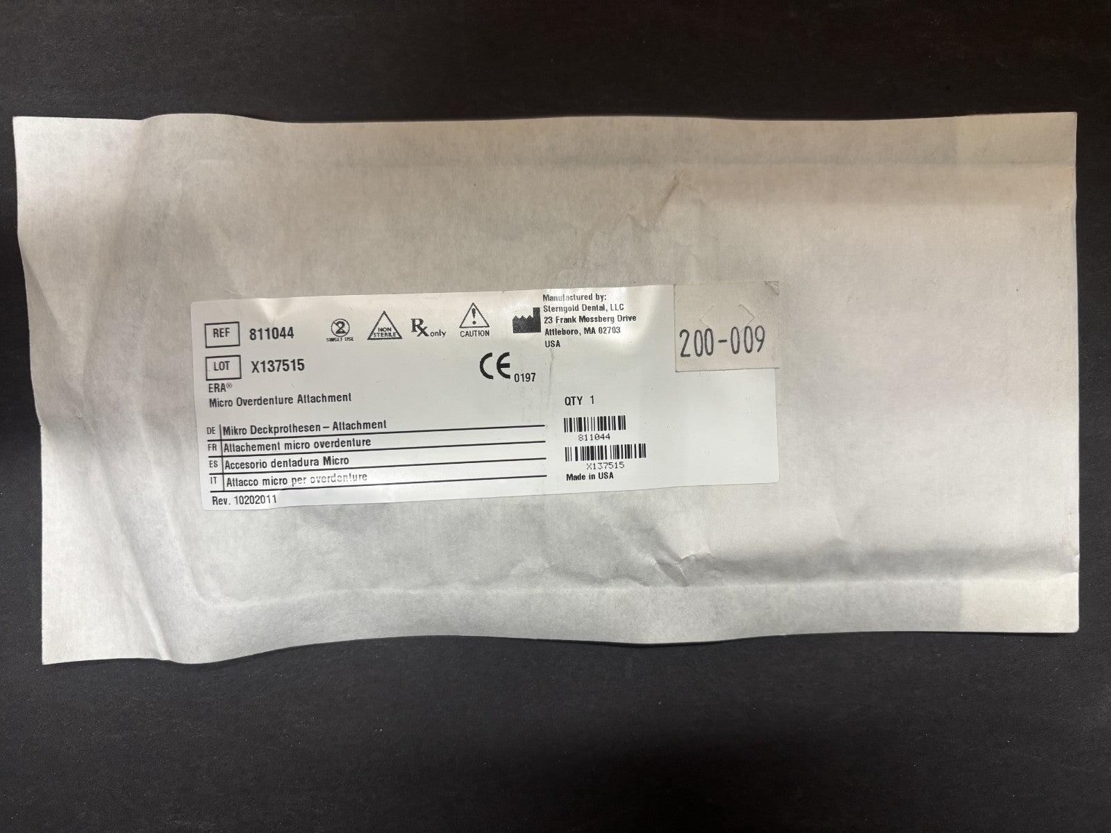 [Sterngold] (Micro-ERA, ERA) (Overdenture/Partial) Attachments and Metal Jackets