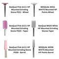 [BesQual] White & pink HP Mounted Stone, #11 Wheel, #20 Taper #59 Barrel, 100/Pk