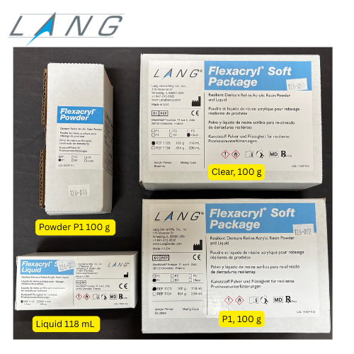 [ Lang ] Flexacry Soft Package ( Clear & P1 ) 100g set, Liquid only, Powder Only