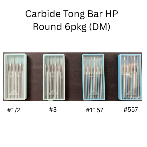 [DM] Carbide Tong Bar HP Round 6pkg (DM) - #1/2, #3, #1167, #557