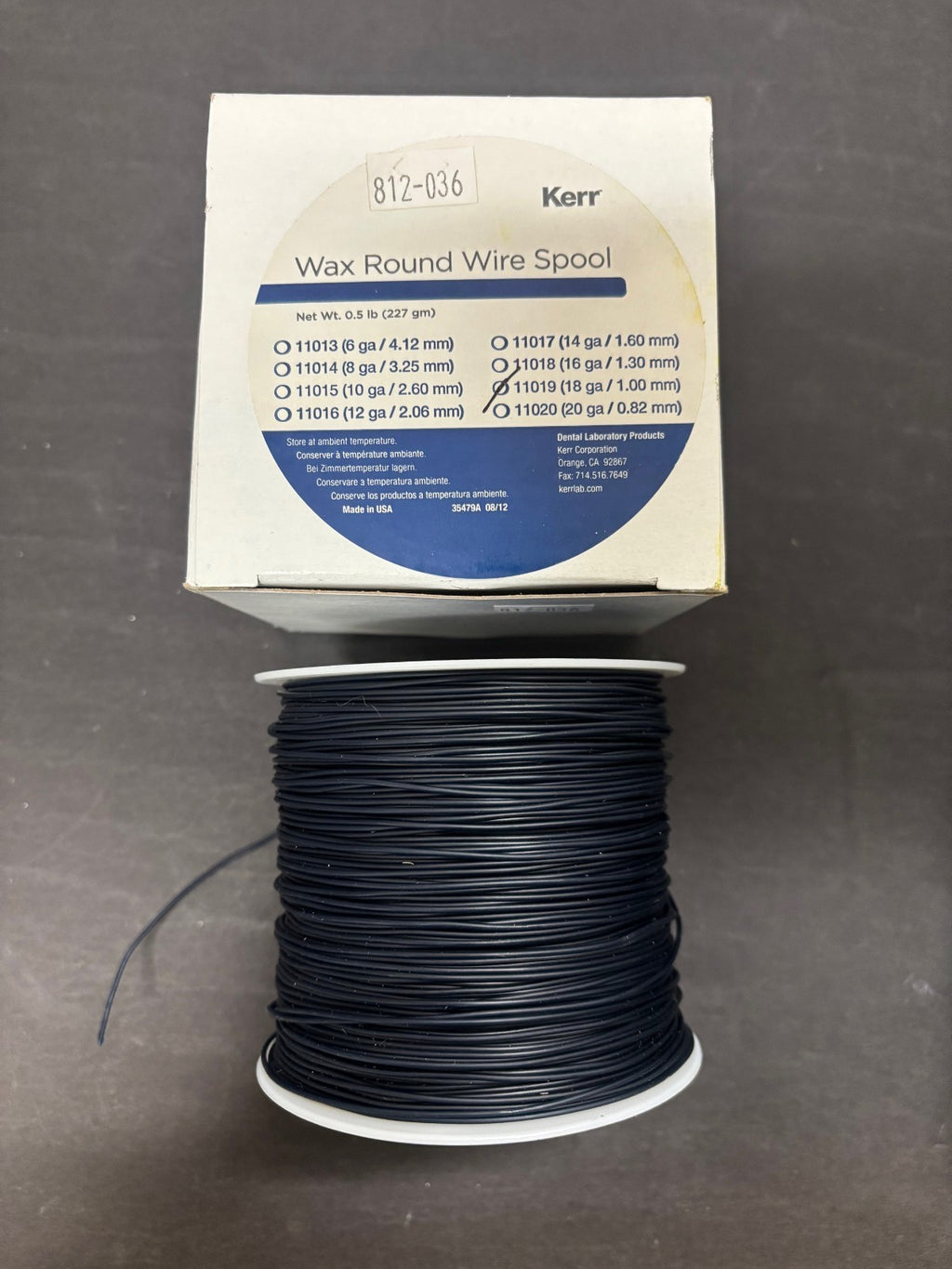 [Kerr] Wax Round Wire Spool #16[1.30mm], #18[1.00mm], #20[0.82mm] Gauge