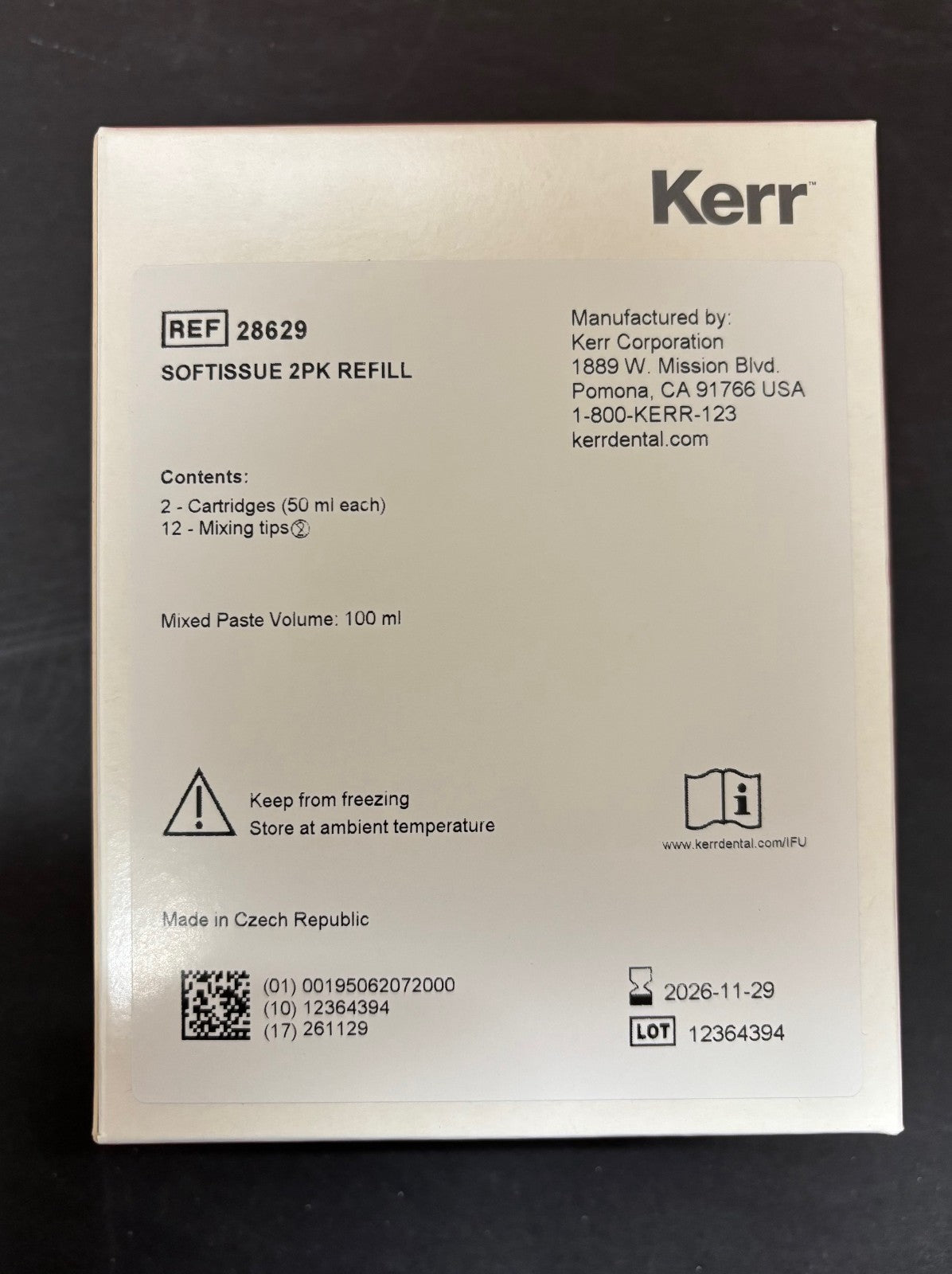 [Kerr] Softissue Moulage™ Gingival Simulation Material 2/PK REFILL #28629