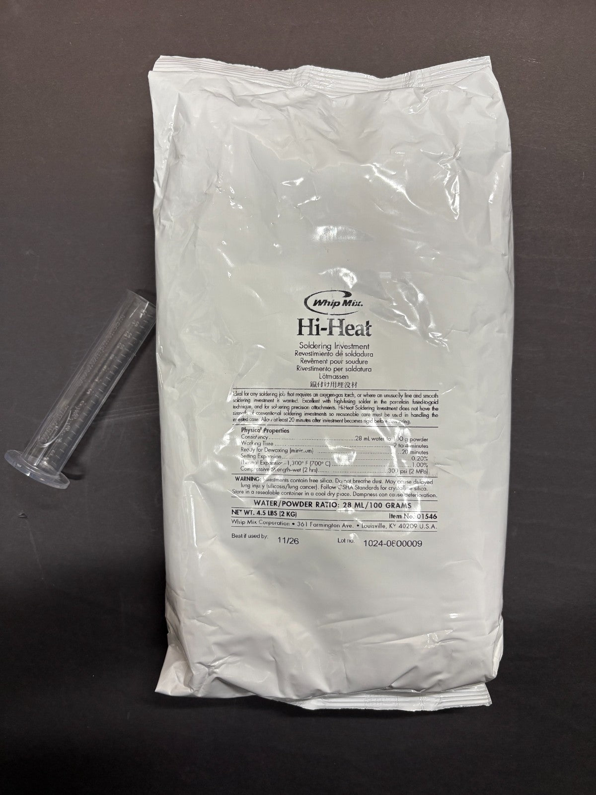 [Whip Mix] Hi-Heat Soldering Investment 4.5lb