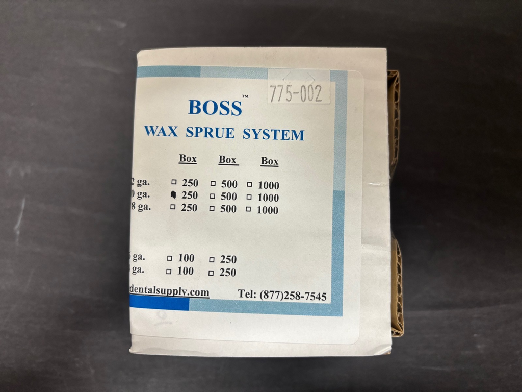 [WDMS] Boss Wax Direct Sprues small 8 ga, medium 10 ga, large 12 ga 250/Box