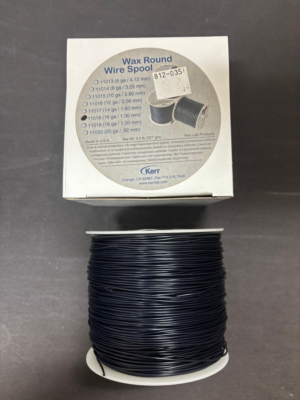 [Kerr] Wax Round Wire Spool #16[1.30mm], #18[1.00mm], #20[0.82mm] Gauge