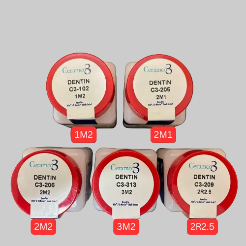 [Denstply Sirona] Ceramco 3 DENTIN (1M2, 2M1, 2M2, 3M2, 2R2.5) 1 oz.