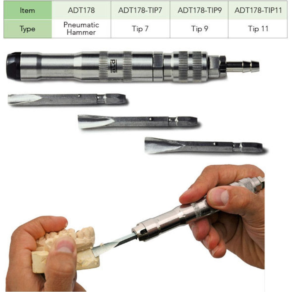 [Pacific Abrasive] PNEUMATIC HAMMER CHISEL TOOL Tip # 7mm, 9mm, 11mm