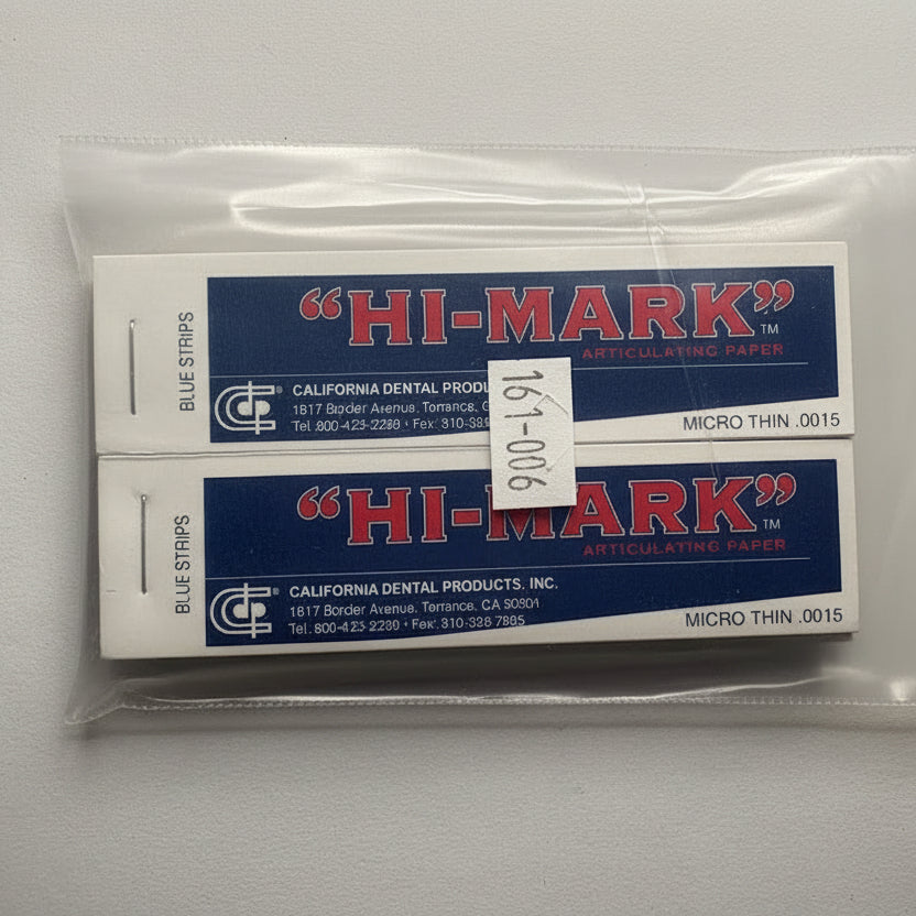 [California Dental Products] Articulating Paper Hi Mark Blue Micro Thin .0015 (4 books/pk, 40 sheets/book)