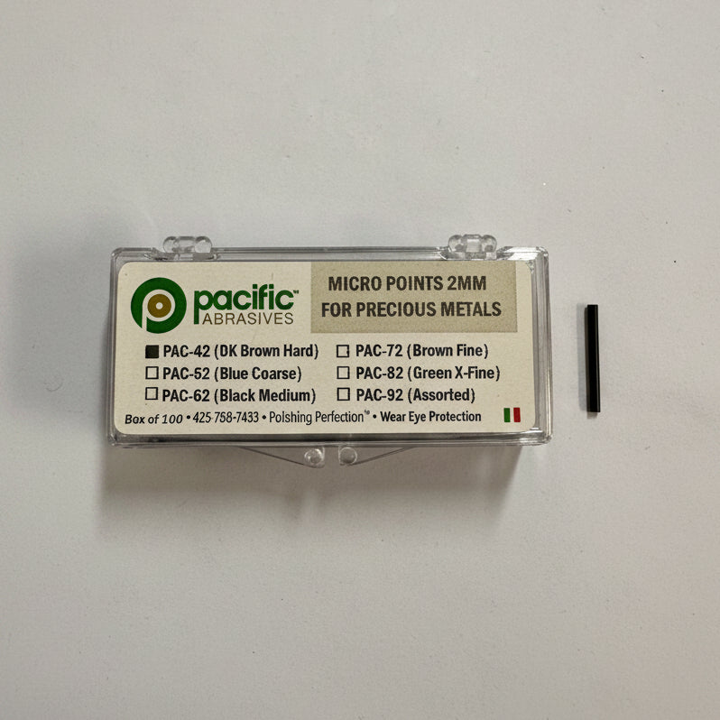 [Pacific Abrasive] Micro Points 2mm for Precious Metals - PAC-42 Hard Dark Brown (100/pkg)