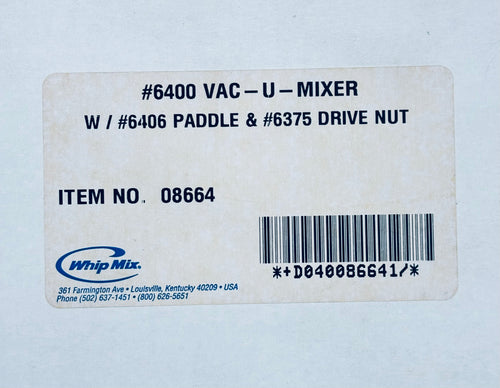 [ Whip Mix ] Vac-U Mixer #6400 200ml Plastic Bowl Set, #4002 200ml BOWL ONLY