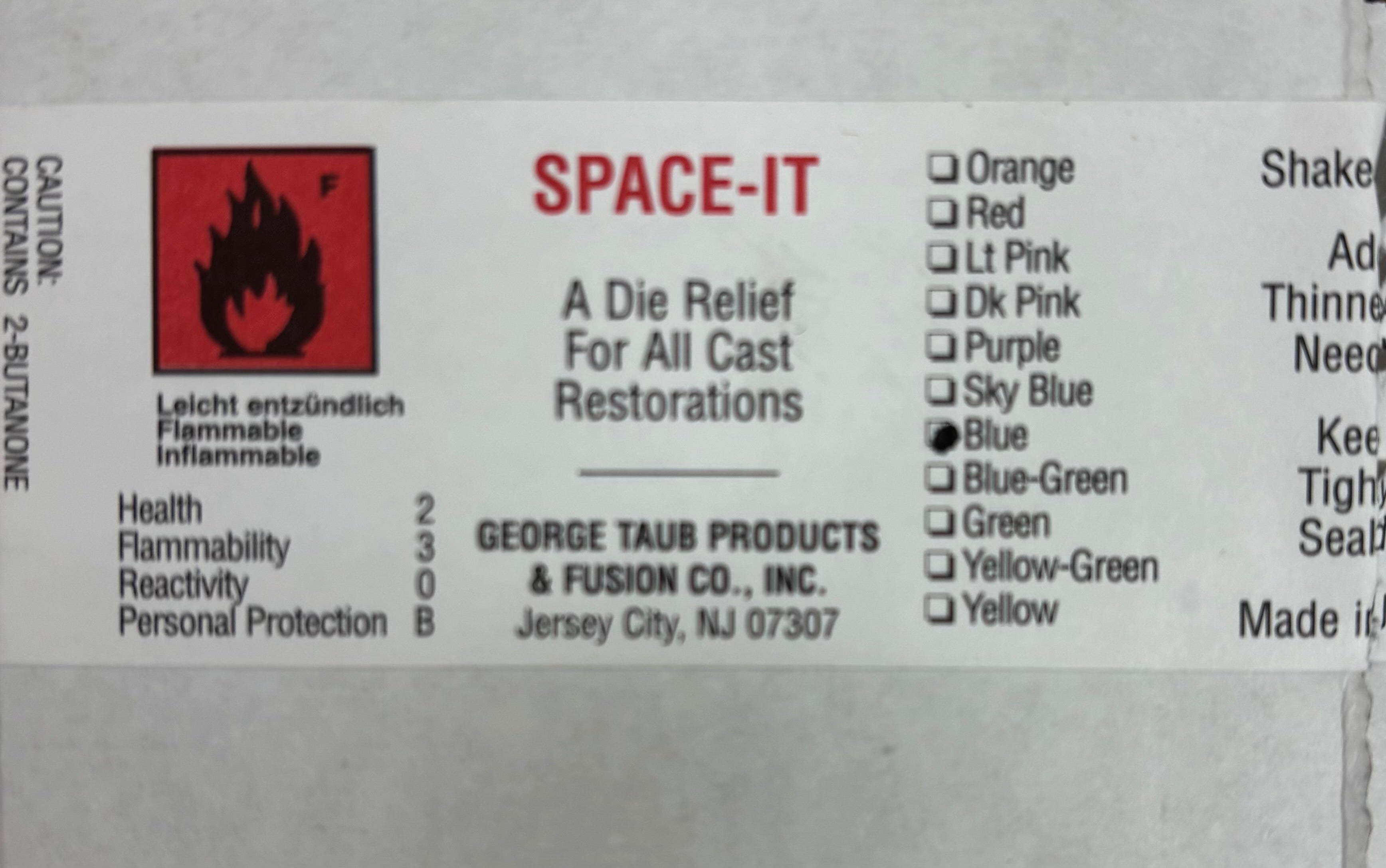 [George Taub] [TRU-FIT] Die Spacers 4oz  Gold,Blue & Silver Color