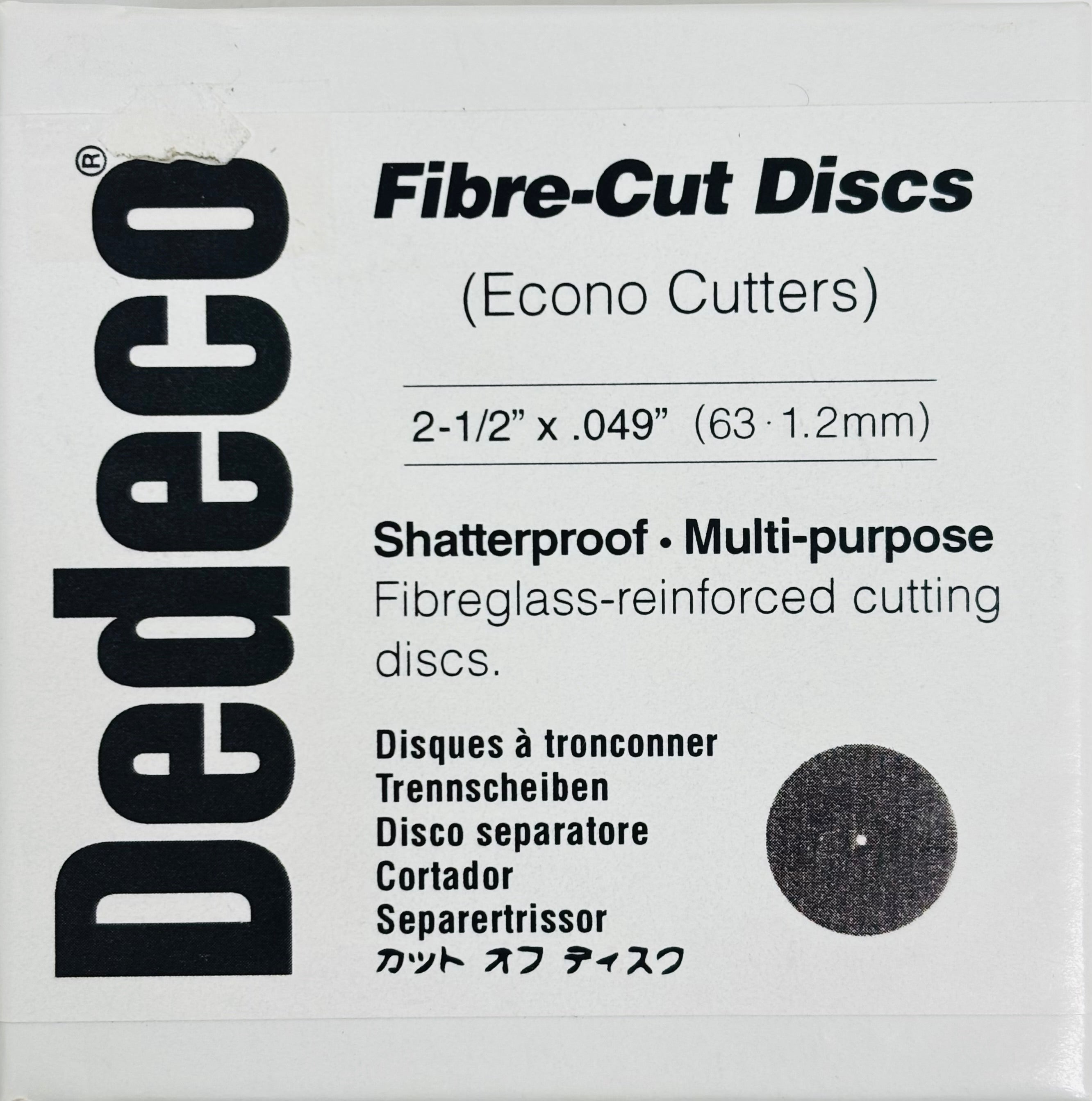 [ Dedeco ] Fibre-Cut Disc ( #7004, 4" X .049" ), (#7002 2-1/2"X 0.49" ) 6 EACH
