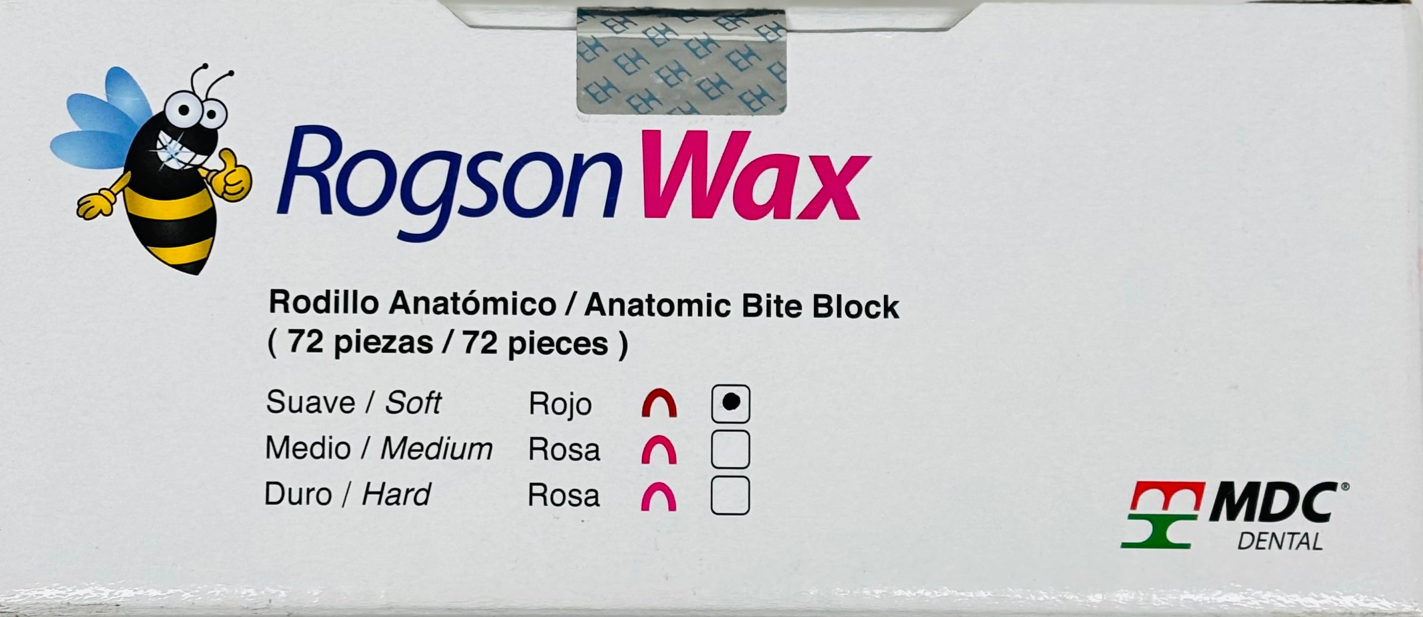 [ MDC ] Rogson Base Plate Pink (Medium/Hard) Wax, ANATOMIC U SHAPED BITE BLOCKS